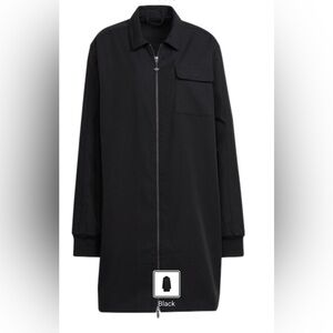 Black Lightweight Zip-Up Jacket with High Collar